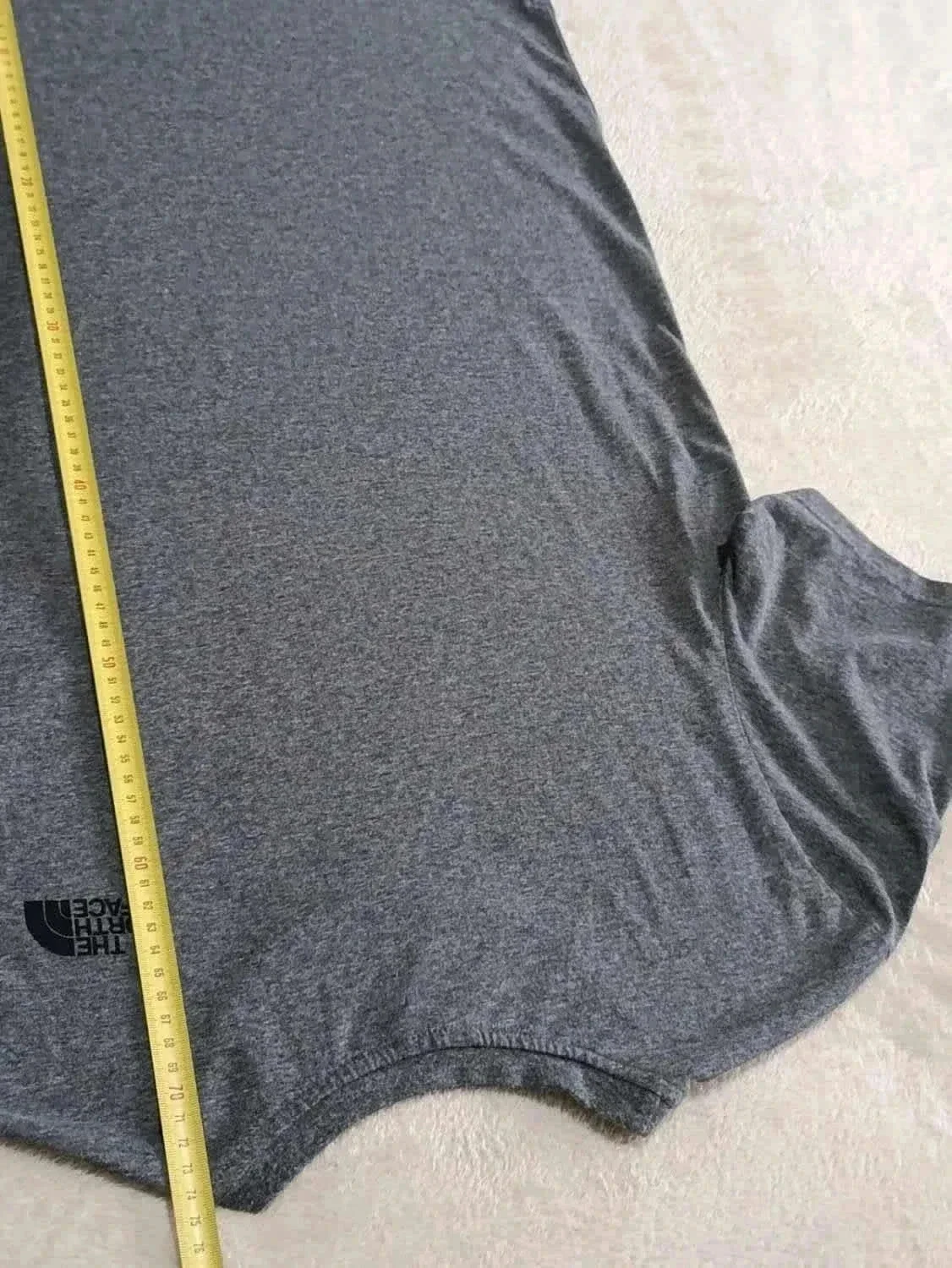 Camiseta The North Face cinza duplo logotipo tamanho M – photo 15